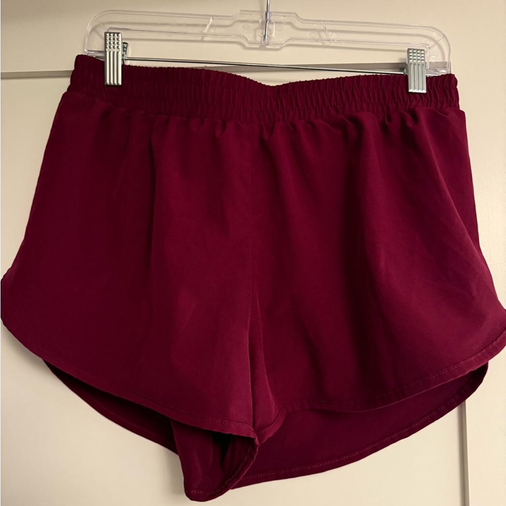 Large Shein Maroon Active Shorts